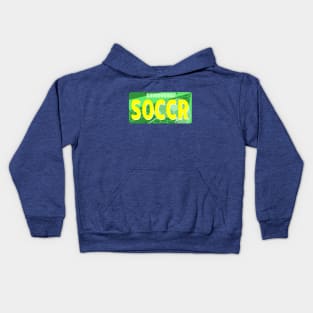 Soccer License Plate Design Kids Hoodie